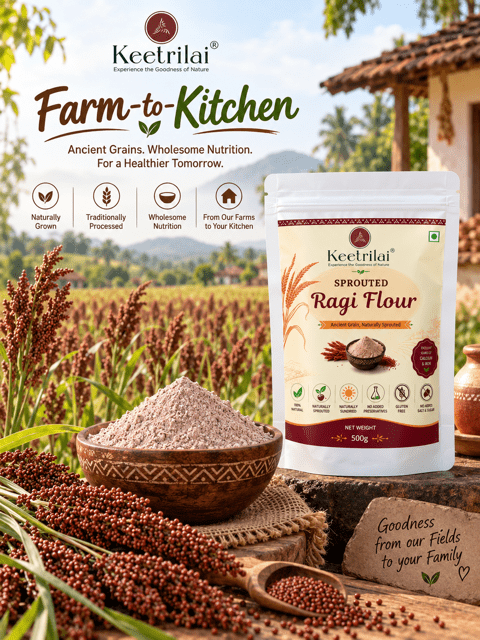 Sprouted Ragi (Finger Millet) Flour
